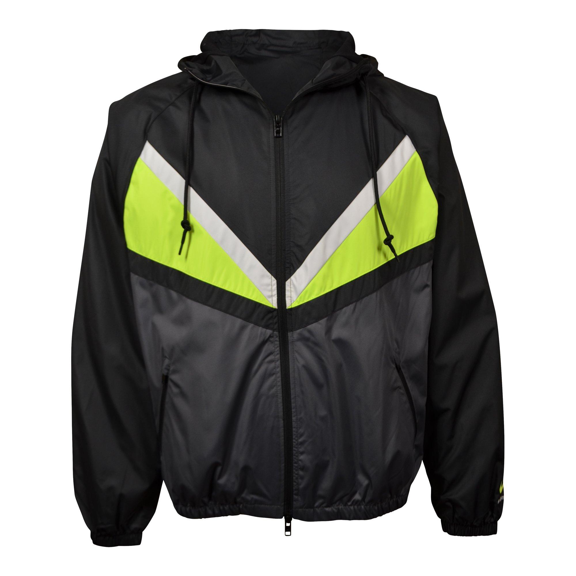 M NIKE WINDRUNNER REMIX JACKET-BLACK/CLAY GREEN/VOLT - BLACK/VOLT